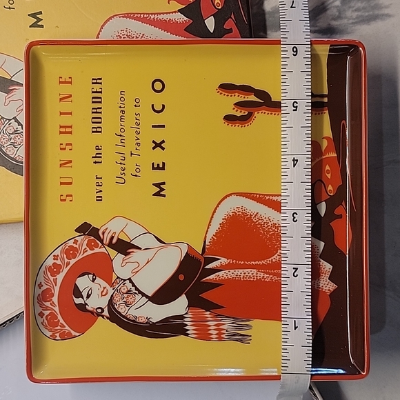 Rosanna Inc Vintage Travel Come Fly With Me Series 6" Trinket Tray in Gift Box - Picture 8 of 8